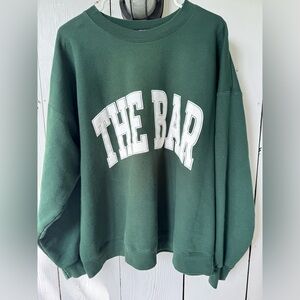 The Bar crewneck in Hunter Green